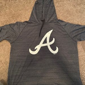 Atlanta Braves Short Sleeve Hoodie Shirt.